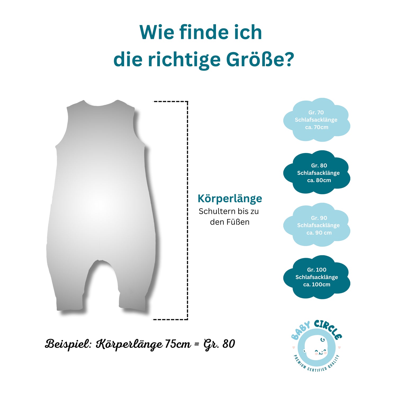 ca baby schlafsack Baby Circle® Babyschlafsack - mit Füßen 2.5 TOG - Bär