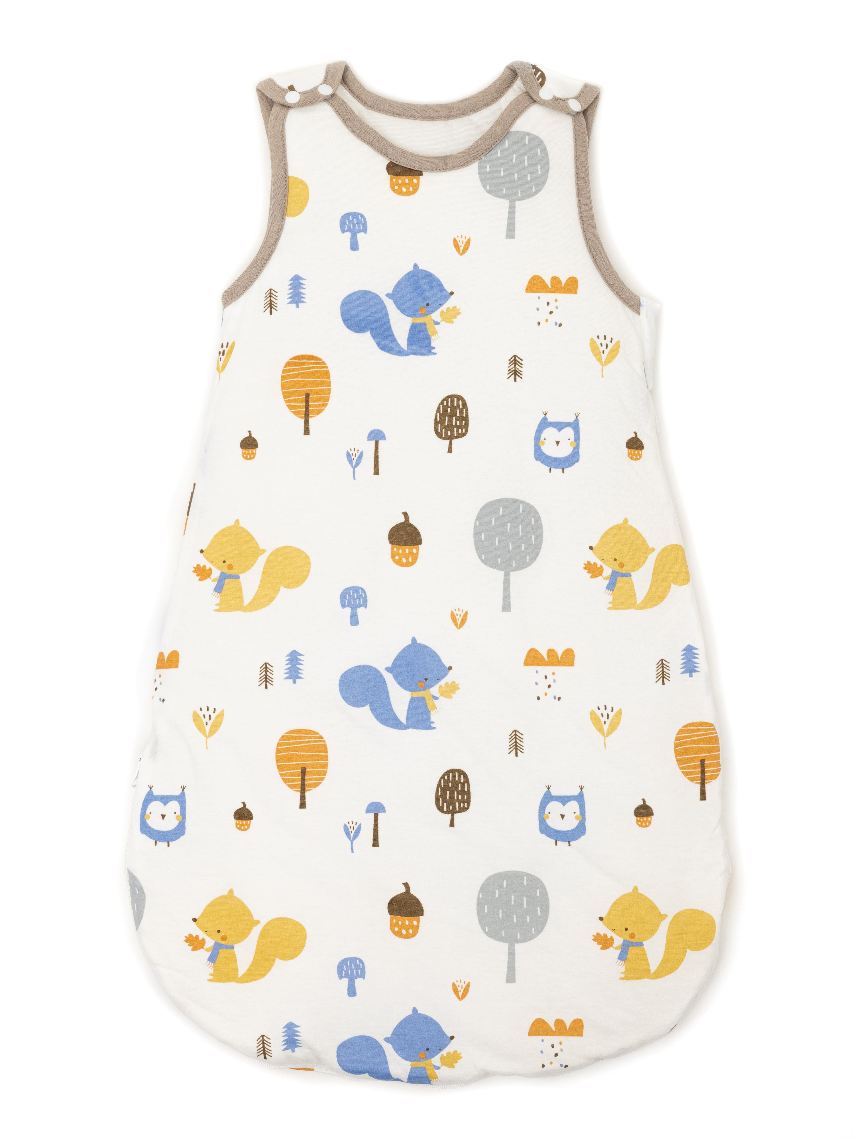 Babyschlafsack - Schlafsack Rund 2.5 TOG - Eule | Eichhörnchen