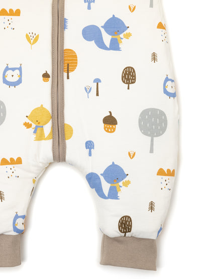 Babyschlafsack - Schlafsack mit Füßen 2.5 TOG - Eule | Eichhörnchen