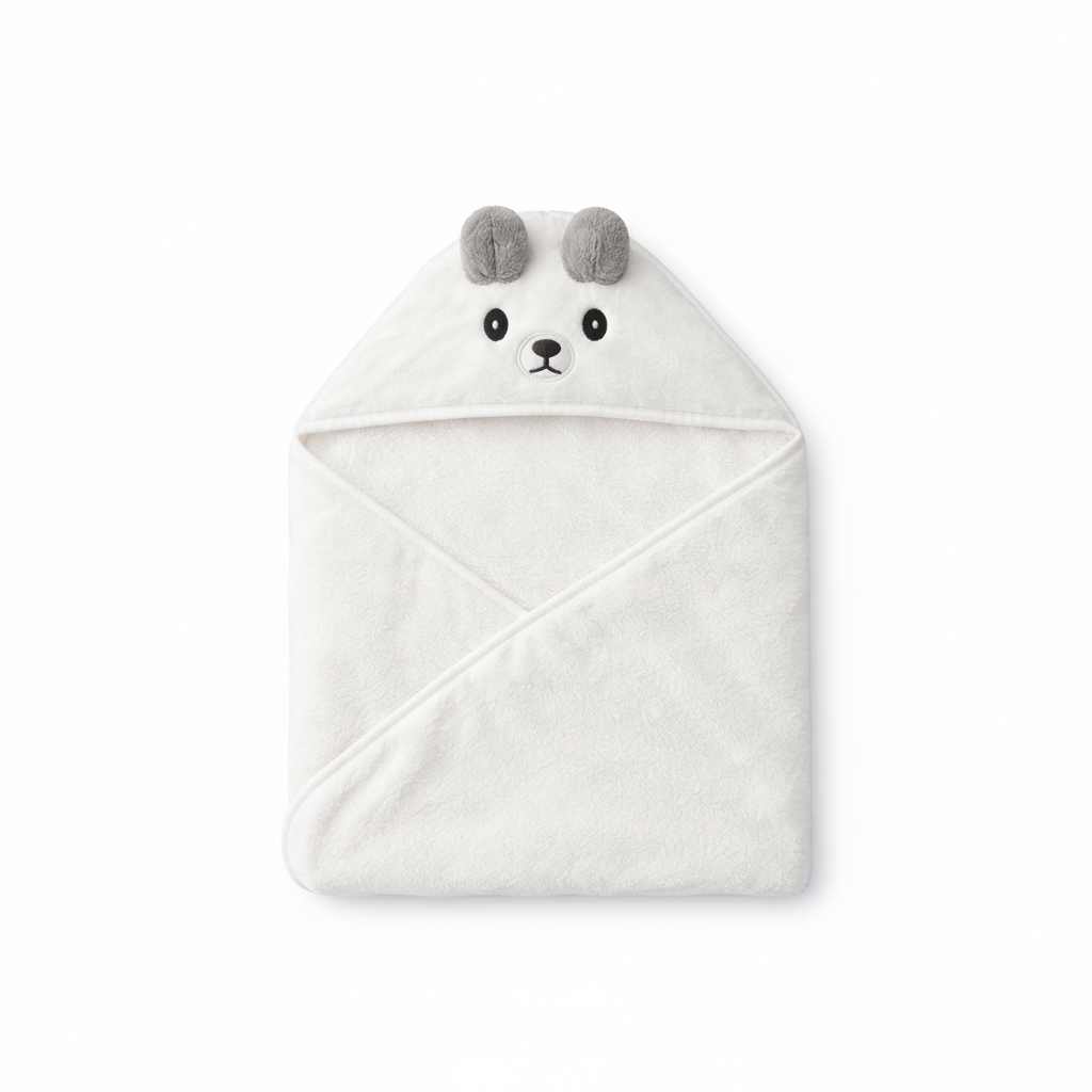 Babyhandtuch mit Kapuze I Bär